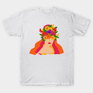 Mother Nature Illustration Head T-Shirt